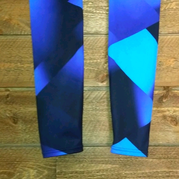 Athleta Work Out Leggings Blue and Black Size S - Picture 7 of 10